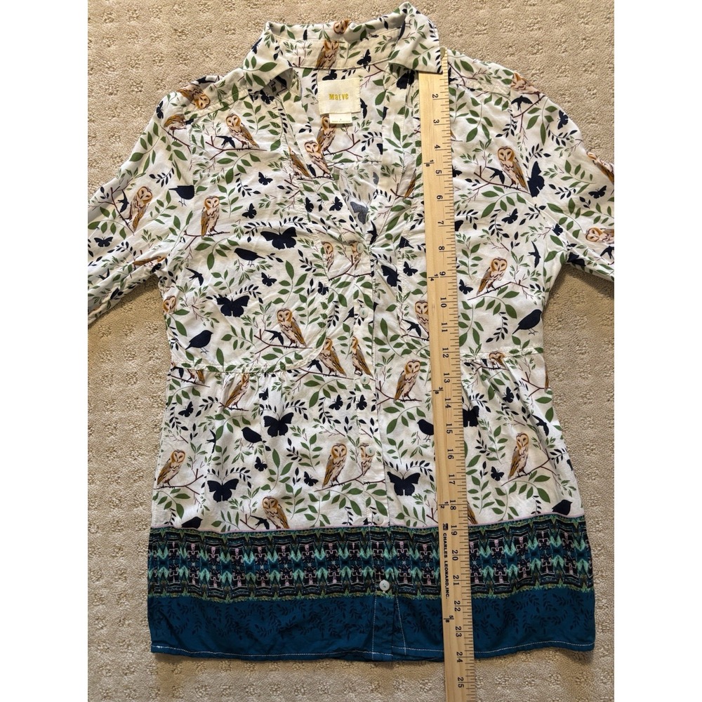 Anthropologie Maeve Woodland Walk Tunic Top Size 2 Boho Whimsy Festival Indie - Picture 12 of 12